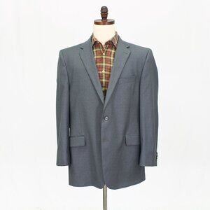 Jos. A. Bank 46R Gray Blazer Sport Coat Jacket 2-Button Solid Y559